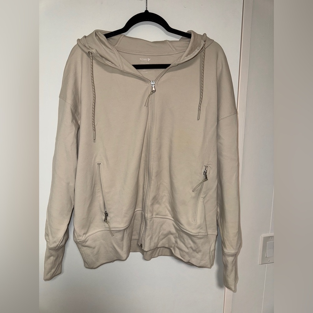 Old Navy Active Light Tan Fleece Hoodie